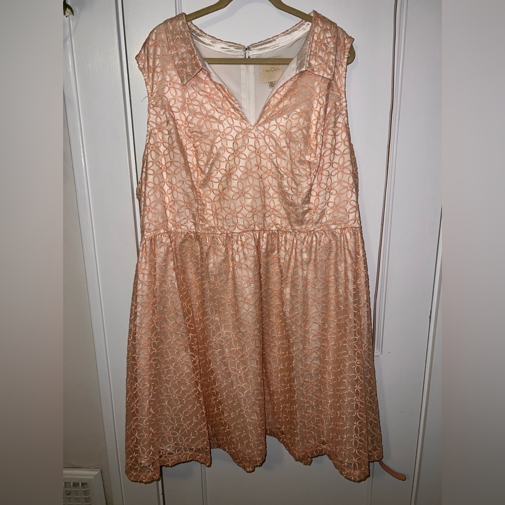 Modcloth Peach Midi Dress